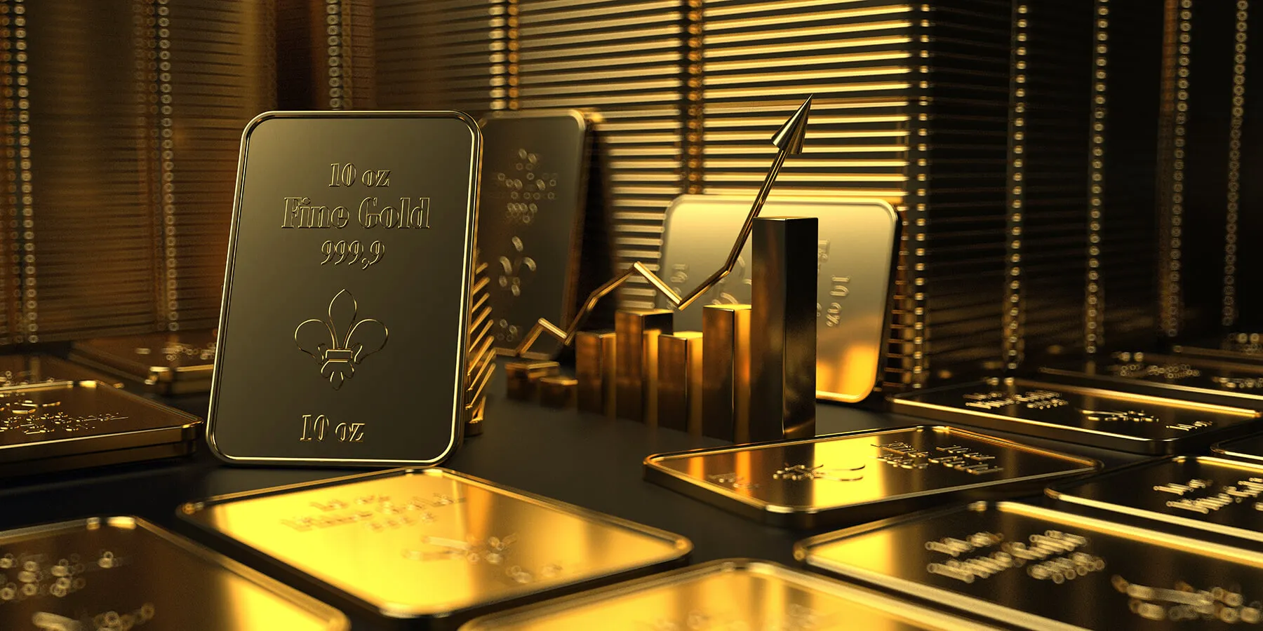 Refined gold bars